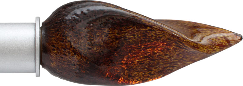 Amber Flame ArtGlass finial