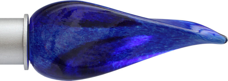 Flame Cobalt Artisan ArtGlass Finial