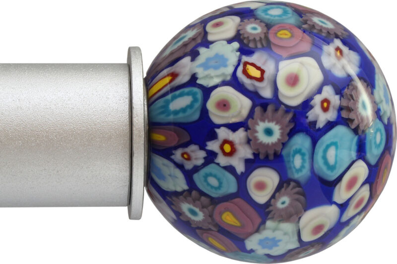 Millefiori Blue Ball ArtGlass finial