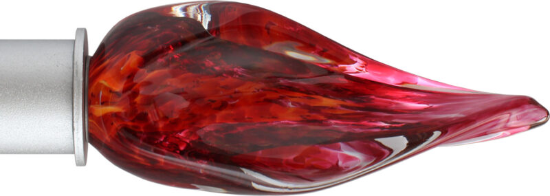 Scarlet Flame ArtGlass finial