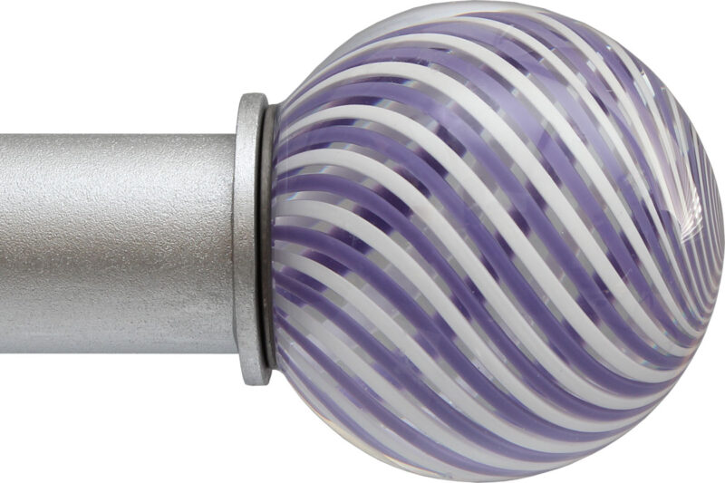 Violet Swirl Ball ArtGlass finial