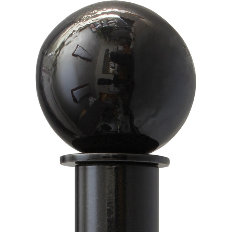 Gloss Black finish on Ball finial