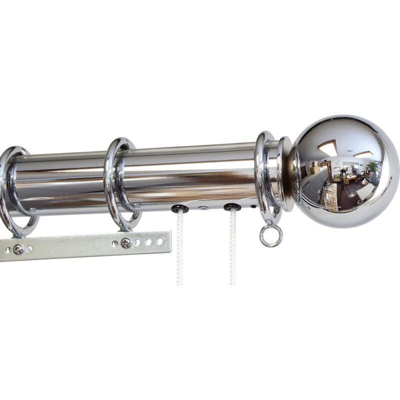 Polished Chrome ONAVERSE™ rod with Ball finial