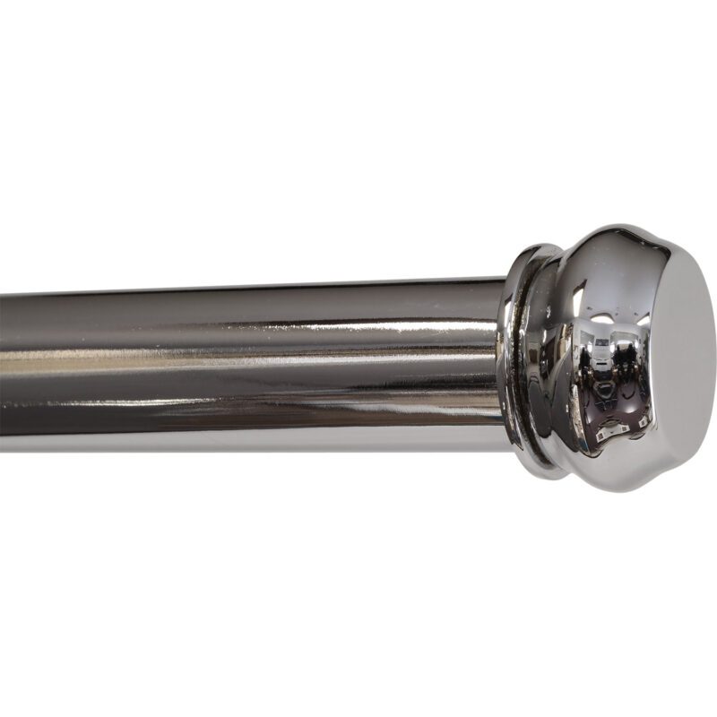 Polished Chrome rod with Hampton finial