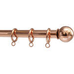 Polished Copper rod with Ball finial