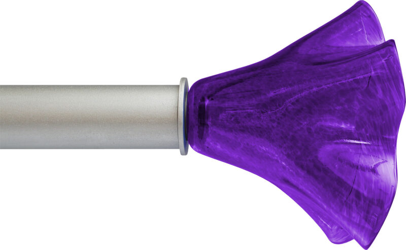 Purple Fan ArtGlass finial