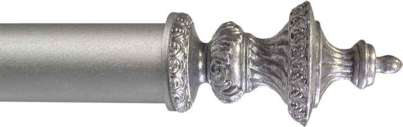 Roulette finial in Brite Silver