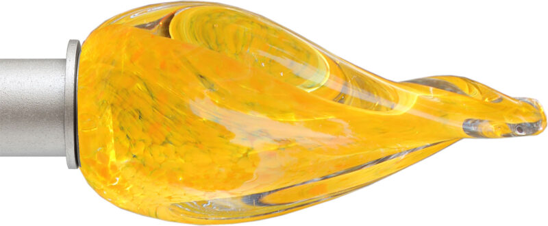 Yellow Flame ArtGlass finial