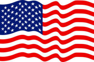 American flag waving for Memorial Day