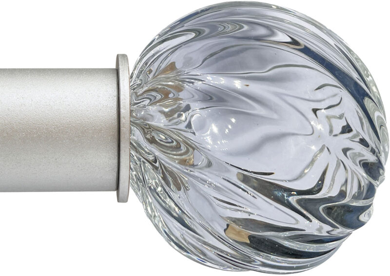 Ball Clear Twist Artisan ArtGlass Finial