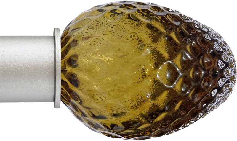 Drop Amber Harlequin Artisan ArtGlass Finial