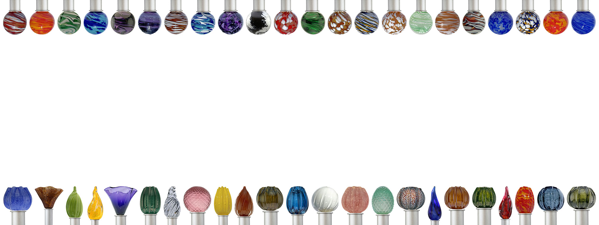 ONA Artisan ArtGlass Finials