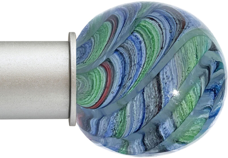 Ball Blue Multi Swirl Artisan Select ArtGlass Finial