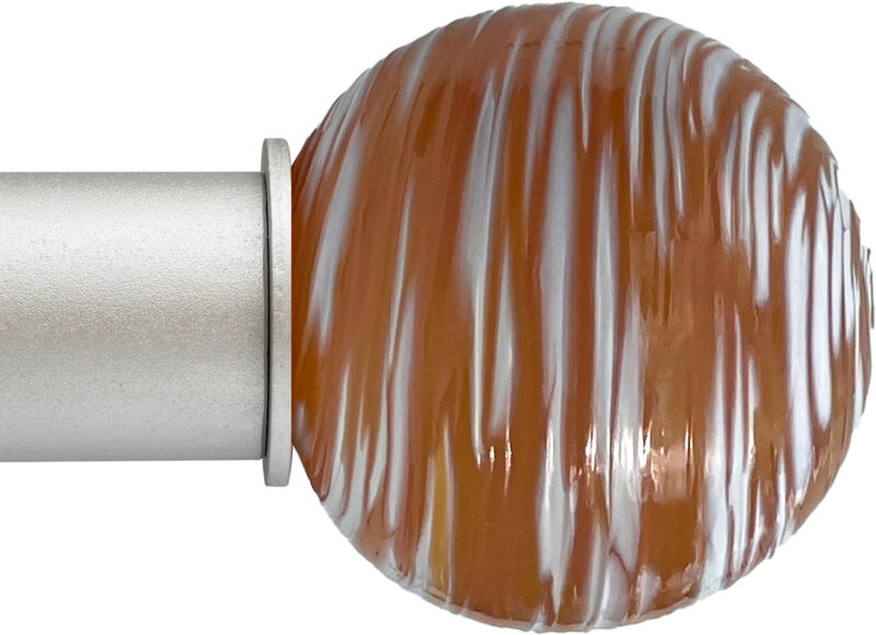 Ball Caramel Spun Artisan ArtGlass Finial