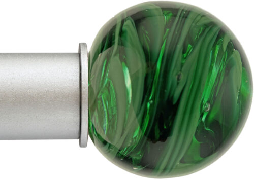 Ball Jade Whip Artisan ArtGlass Finial