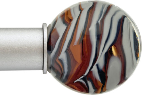 Ball Latte Whip Artisan ArtGlass Finial