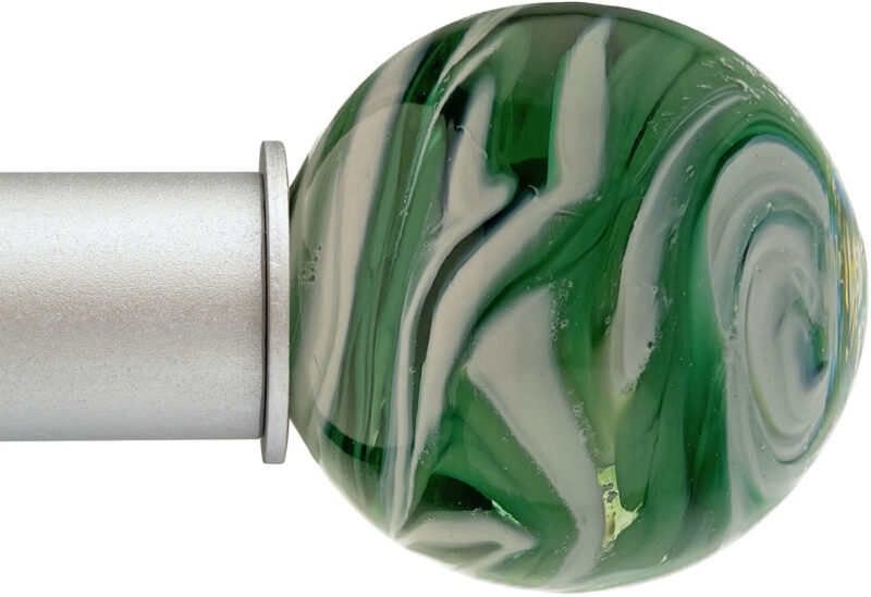 Ball Mint Whip Artisan ArtGlass Finial