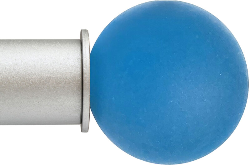 Ball Pacific Blue Frosted Artisan Select ArtGlass Finial