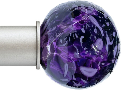 Ball Purple Confetti Artisan ArtGlass Finial