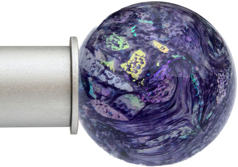 Ball Purple Earth Artisan Select ArtGlass Finial