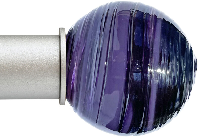 Ball Purple Spun Artisan ArtGlass Finial