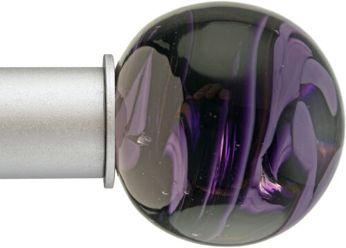 Ball Purple Whip Artisan ArtGlass Finial