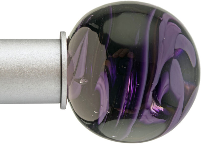 Ball Purple Whip Artisan ArtGlass Finial