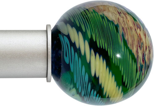 Ball Rain Forest Artisan Select ArtGlass Finial