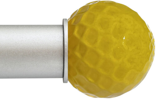 Ball Yellow Harlequin Artisan ArtGlass Finial