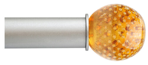 Ball – Amber / 24K Gold Cosmopolitan ArtGlass Finial