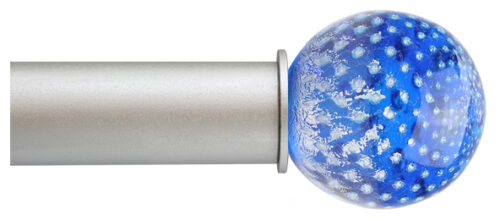 Ball – Blue / White Gold Cosmopolitan ArtGlass Finial