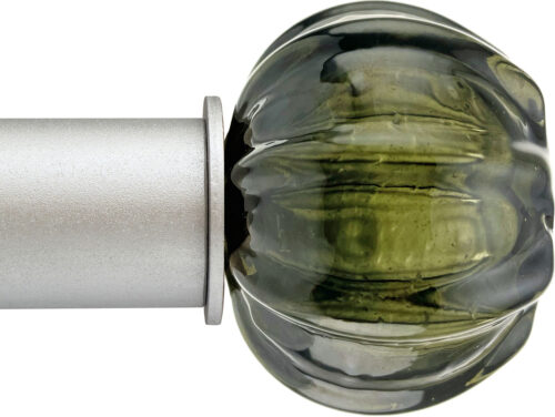 Bun Olive Smoke Artisan ArtGlass Finial