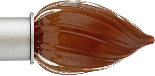 Drop Cocoa Twist Artisan ArtGlass Finial