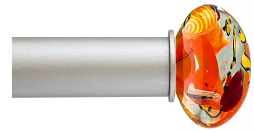 Ellipse – Abstract / Orange Cosmopolitan ArtGlass Finial