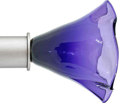 Fan Purple Artisan ArtGlass Finial